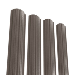 Șipcă pentru gard RUFSTER – 0,45 mm – Maro-grafit RAL 8019 – Poliester mat structurat (MS) – pe ambele fețe – M2P3
