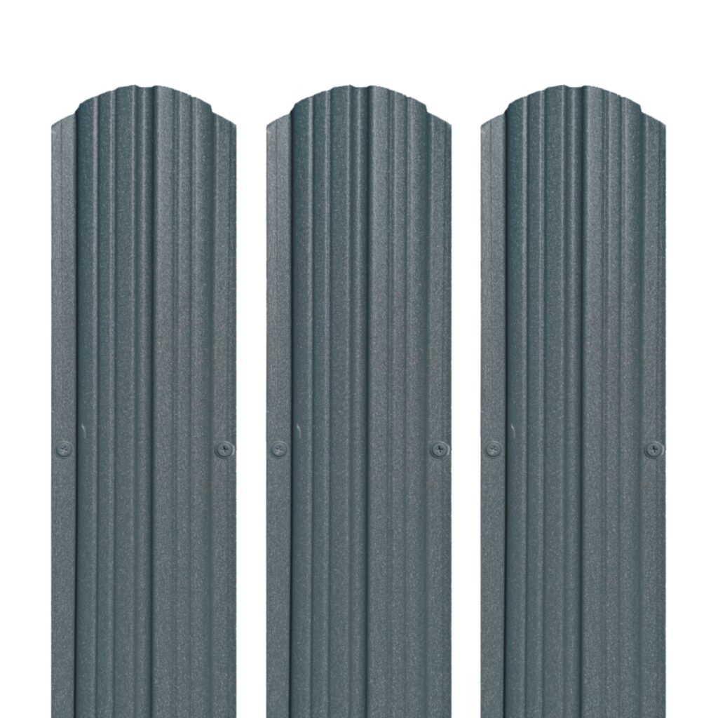 Șipcă pentru gard RUFSTER – 0,50 mm – Gri-antracit RAL 7016 – Poliester mat structurat (MS) – pe o singură față