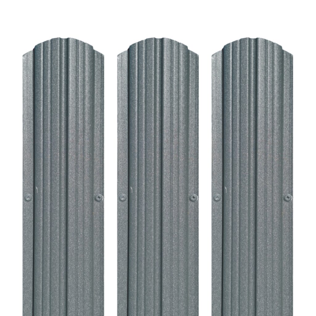 Șipcă pentru gard RUFSTER – 0,50 mm – Gri-grafit RAL 7024 – Poliester mat structurat (MS) – pe o singură față