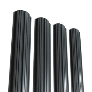 Șipcă pentru gard RUFSTER – 0,50 mm – Negru RAL 9005 – Poliester lucios – pe ambele fețe