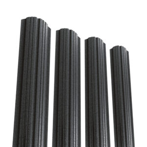 Șipcă pentru gard RUFSTER – 0,50 mm – Negru RAL 9005 – Poliester mat structurat (MS)