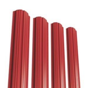 Șipcă pentru gard RUFSTER – 0,60 mm – Cărămiziu RAL 3009 – Poliester lucios – pe ambele fețe