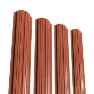 Șipcă pentru gard RUFSTER – 0,60 mm – Maro-cupru RAL 8004 – Poliester lucios – pe ambele fețe