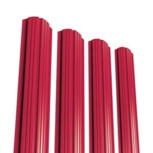 Șipcă pentru gard RUFSTER – 0,60 mm – Roșu RAL 3011 – Poliester lucios – pe ambele fețe