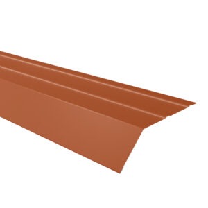 Șorț streașină mare RUFSTER Eco – 0,45 mm – Maro-cupru RAL 8004 – Poliester mat structurat (MS)