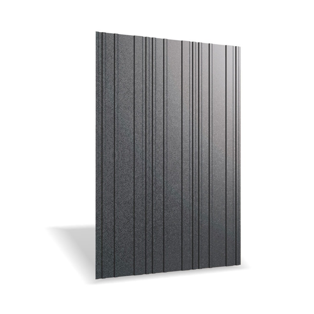 Tablă arhitecturală RUFSTER R8A SELENA Eco – 0,45 mm – Negru RAL 9005 – Poliester mat structurat (MS)