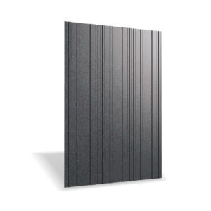 Tablă arhitecturală RUFSTER R8A SELENA Eco – 0,45 mm – Negru RAL 9005 – Poliester mat structurat (MS)