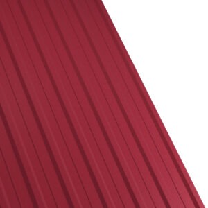 Tablă cutată RUFSTER R12A Eco – 0,45 mm – Vișiniu RAL 3005 – Poliester mat structurat (MS)