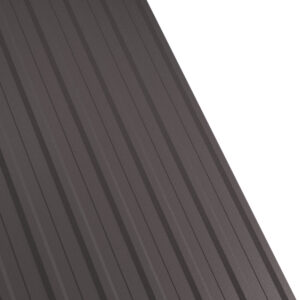 Tablă cutată RUFSTER R12A Eco – 0,45 mm – Maro-grafit RAL 8019 – Poliester mat structurat (MS)
