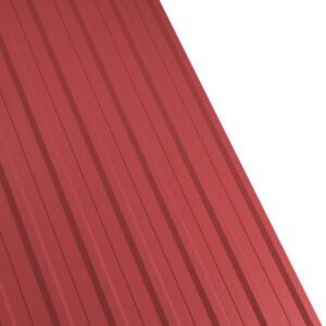 Tablă cutată RUFSTER R12A Premium – 0,50 mm – Cărămiziu RAL 3009 – Poliester mat structurat (MS)