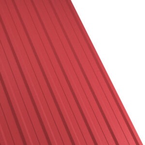 Tablă cutată RUFSTER R12A Premium – 0,50 mm – Roșu RAL 3011 – Poliester mat structurat (MS)