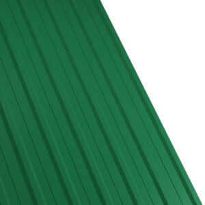 Tablă cutată RUFSTER R12A Premium – 0,50 mm – Verde RAL 6005 – Poliester mat structurat (MS)