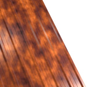 Tablă cutată RUFSTER R12A Premium – 0,50 mm – Maro-cupru RAL 8004 – Poliester lucios