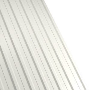 Tablă cutată RUFSTER R12A Premium – 0,50 mm – Alb RAL 9002 – Poliester lucios