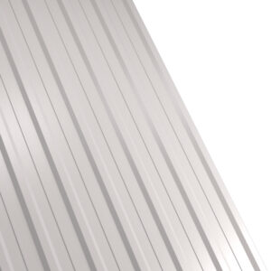 Tablă cutată RUFSTER R12A Premium – 0,50 mm – Gri-aluminiu RAL 9006 – Poliester lucios