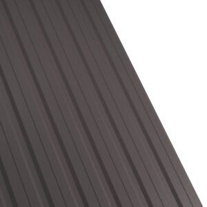 Tablă cutată RUFSTER R12F Eco – 0,45 mm – Maro-grafit RAL 8019 – Poliester mat structurat (MS)