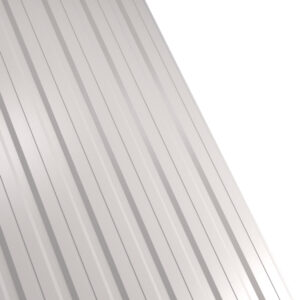 Tablă cutată RUFSTER R12F Eco – 0,45 mm – Gri-aluminiu RAL 9006 – Poliester lucios