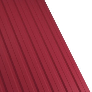 Tablă cutată RUFSTER R12F Premium – 0,50 mm – Vișiniu RAL 3005 – Poliester mat structurat (MS)