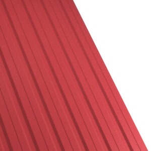 Tablă cutată RUFSTER R12F Premium – 0,50 mm – Roșu RAL 3011 – Poliester mat structurat (MS)