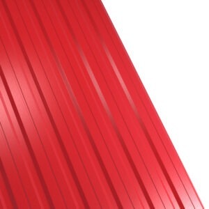 Tablă cutată RUFSTER R12F Premium – 0,50 mm – Roșu RAL 3011 – Poliester lucios