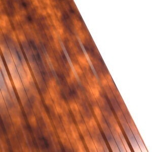 Tablă cutată RUFSTER R12F Premium – 0,50 mm – Maro-cupru RAL 8004 – Poliester lucios