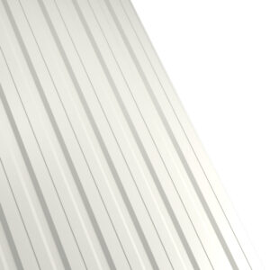 Tablă cutată RUFSTER R12F Premium – 0,50 mm – Alb RAL 9002 – Poliester lucios