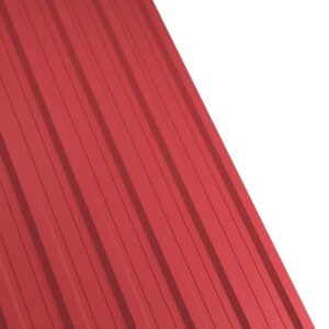 Tablă cutată RUFSTER R18A Eco – 0,45 mm – Roșu RAL 3011 – Poliester mat structurat (MS)