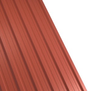 Tablă cutată RUFSTER R18A Eco – 0,45 mm – Maro-cupru RAL 8004 – Poliester mat structurat (MS)