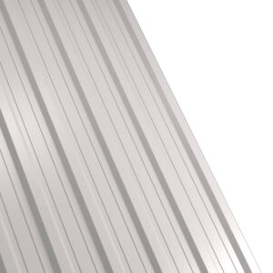 Tablă cutată RUFSTER R18A Eco – 0,45 mm – Gri-aluminiu RAL 9006 – Poliester lucios