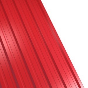 Tablă cutată RUFSTER R18A Premium – 0,50 mm – Roșu RAL 3011 – Poliester lucios