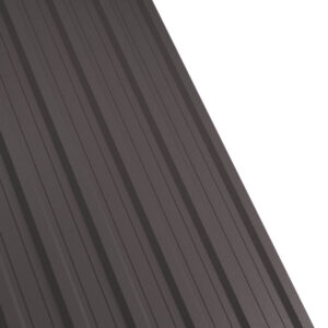 Tablă cutată RUFSTER R18A Premium – 0,50 mm – Maro-grafit RAL 8019 – Poliester mat structurat (MS)