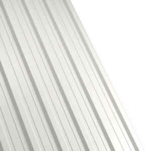 Tablă cutată RUFSTER R18A Premium – 0,50 mm – Alb RAL 9002 – Poliester lucios