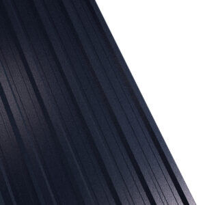 Tablă cutată RUFSTER R18A Premium – 0,50 mm – Negru RAL 9005 – Poliester mat structurat (MS)