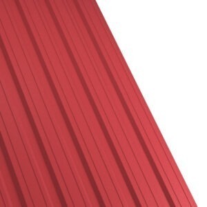 Tablă cutată RUFSTER R18F Eco – 0,45 mm – Roșu RAL 3011 – Poliester mat structurat (MS)