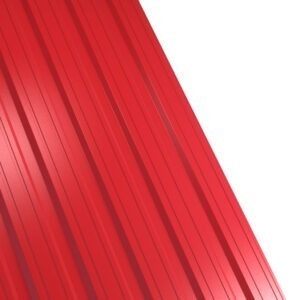 Tablă cutată RUFSTER R18F Eco – 0,45 mm – Roșu RAL 3011 – Poliester lucios