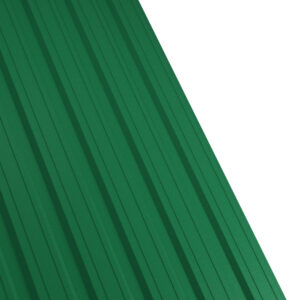 Tablă cutată RUFSTER R18F Eco – 0,45 mm – Verde RAL 6005 – Poliester mat structurat (MS)