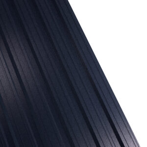 Tablă cutată RUFSTER R18F Eco – 0,45 mm – Negru RAL 9005 – Poliester mat structurat (MS)