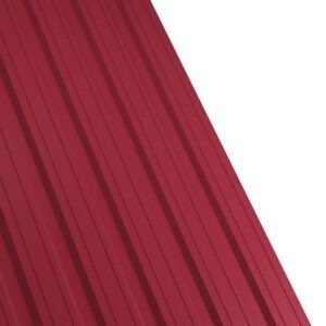 Tablă cutată RUFSTER R18F Premium – 0,50 mm – Vișiniu RAL 3005 – Poliester mat structurat (MS)
