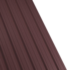 Tablă cutată RUFSTER R18F Premium – 0,50 mm – Maro RAL 8017 – Poliester mat structurat (MS)