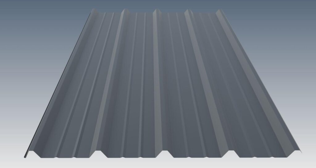 Tablă cutată RUFSTER R35A Eco – 0,45 mm – Gri-antracit RAL 7016 – Poliester mat structurat (MS)