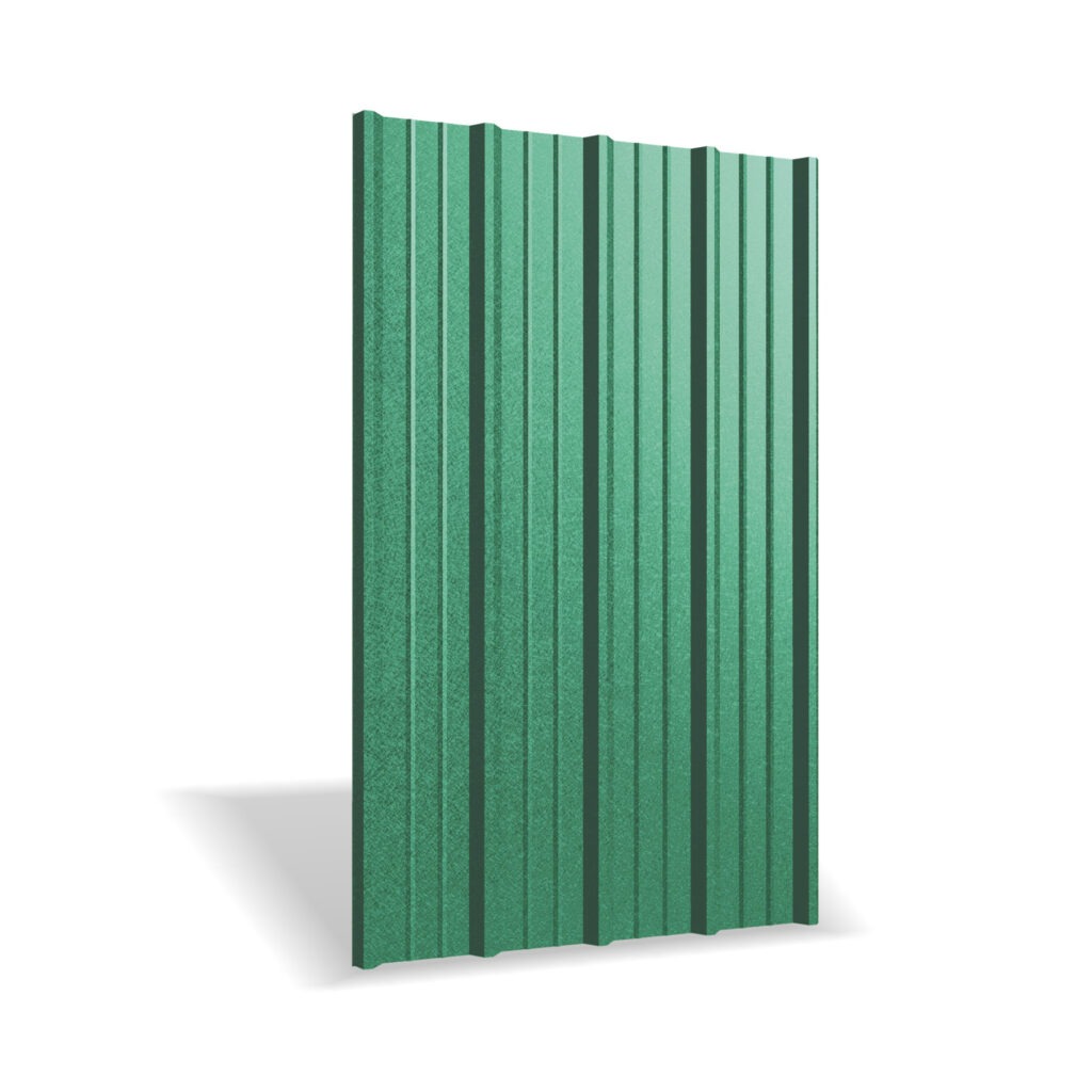 Tablă cutată RUFSTER R35A Premium – 0,50 mm – Verde RAL 6005 – Poliester mat structurat (MS)
