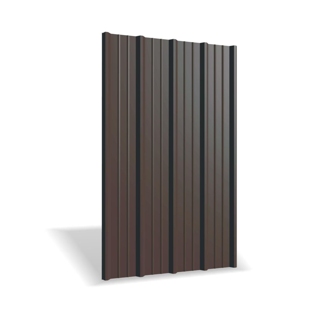 Tablă cutată RUFSTER R35A Premium – 0,50 mm – Maro-grafit RAL 8019 – Poliester lucios