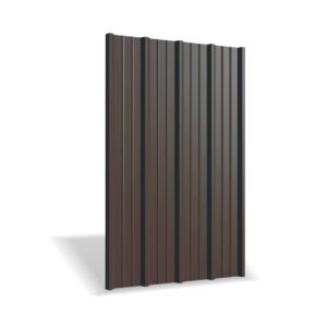 Tablă cutată RUFSTER R35A Premium – 0,50 mm – Maro-grafit RAL 8019 – Poliester lucios
