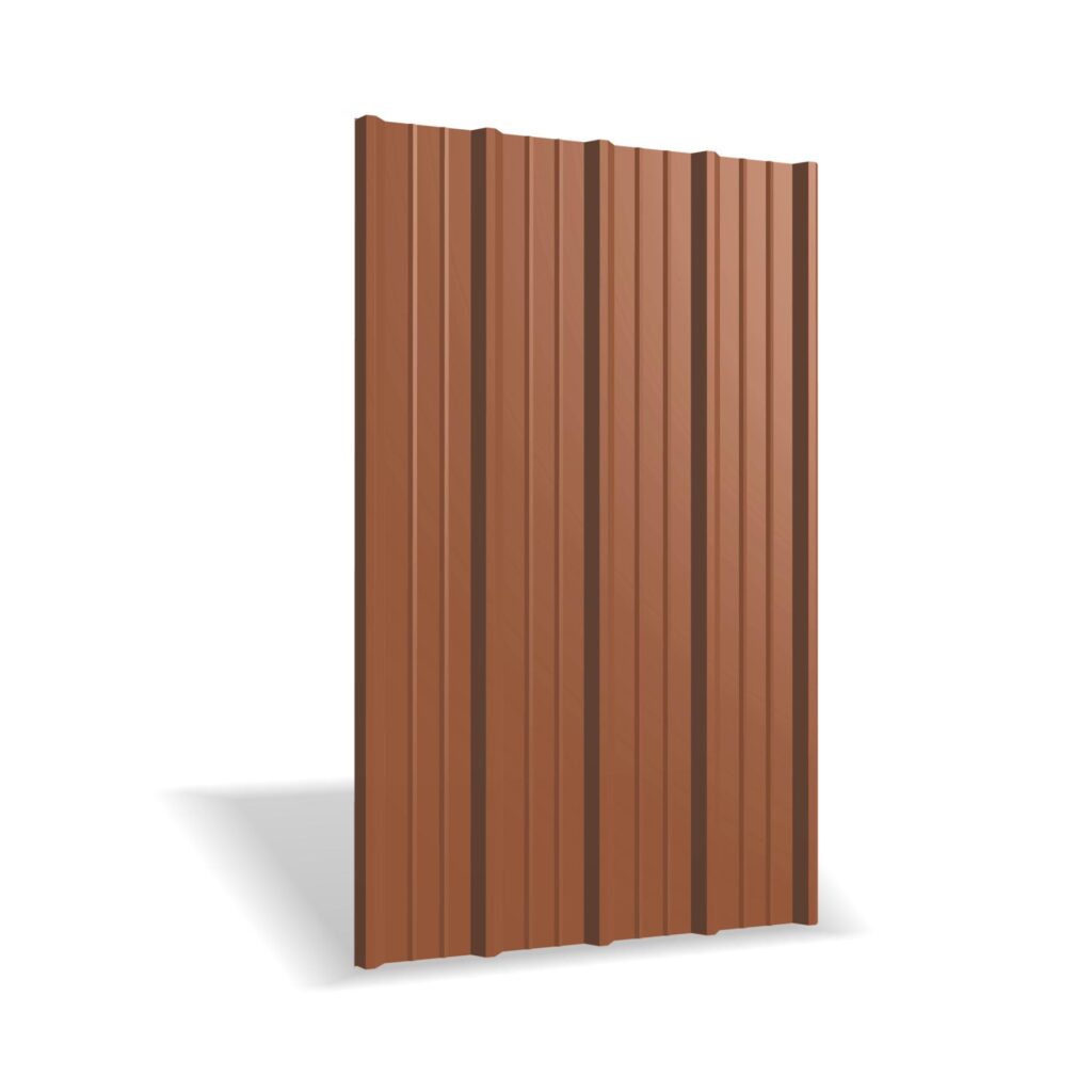 Tablă cutată RUFSTER R35A – 0,50 mm – Maro-cupru RAL 8004 – Poliester lucios