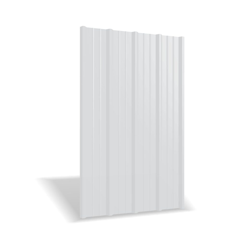 Tablă cutată RUFSTER R35A – 0,60 mm – Alb RAL 9002 – Poliester lucios