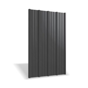 Tablă cutată RUFSTER R35A Super 0,60 mm grosime 9005PUR negru lucios, vopsită pe ambele fețe