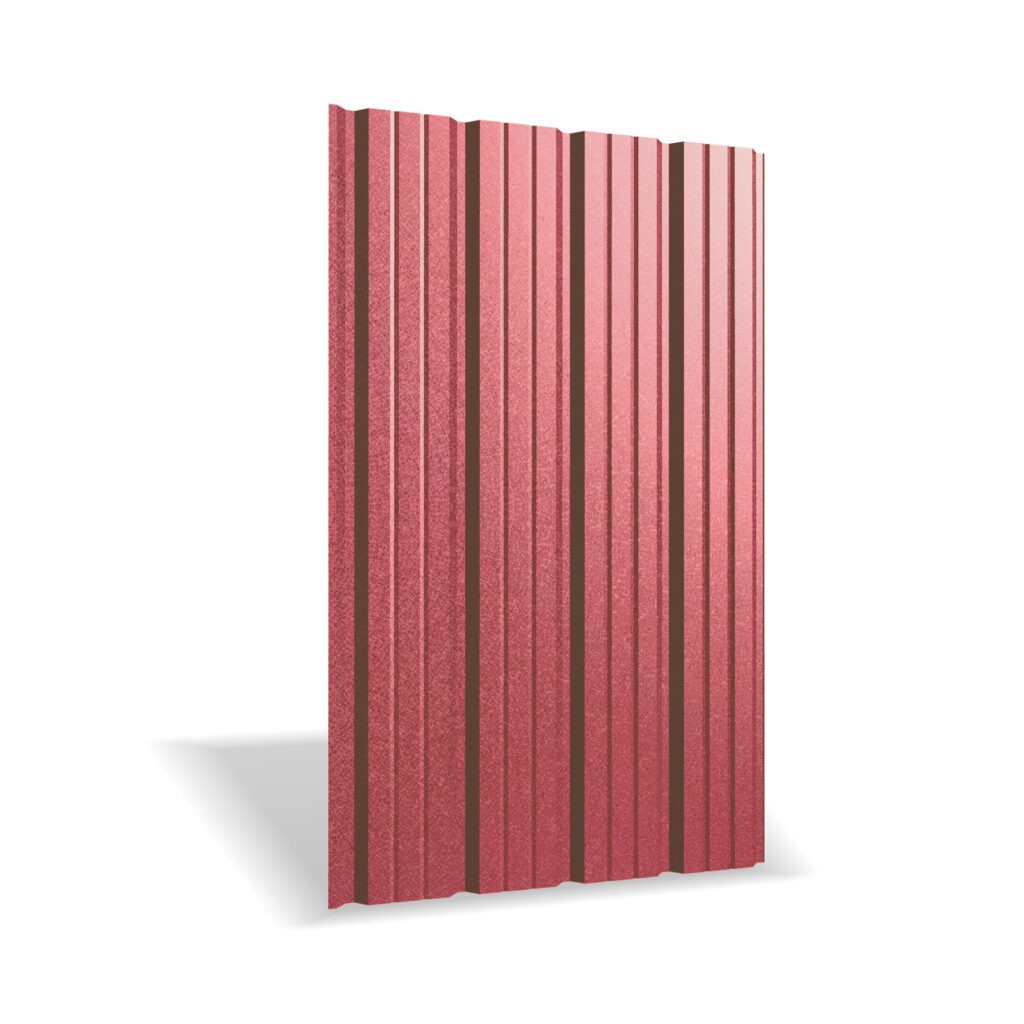 Tablă cutată RUFSTER R35F Premium – 0,50 mm – Cărămiziu RAL 3009 – Poliester mat structurat (MS)