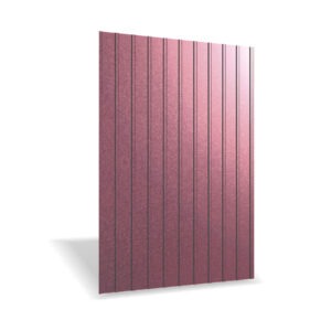 Tablă cutată RUFSTER R8A Eco – 0,45 mm – Vișiniu RAL 3005 – Poliester mat structurat (MS)