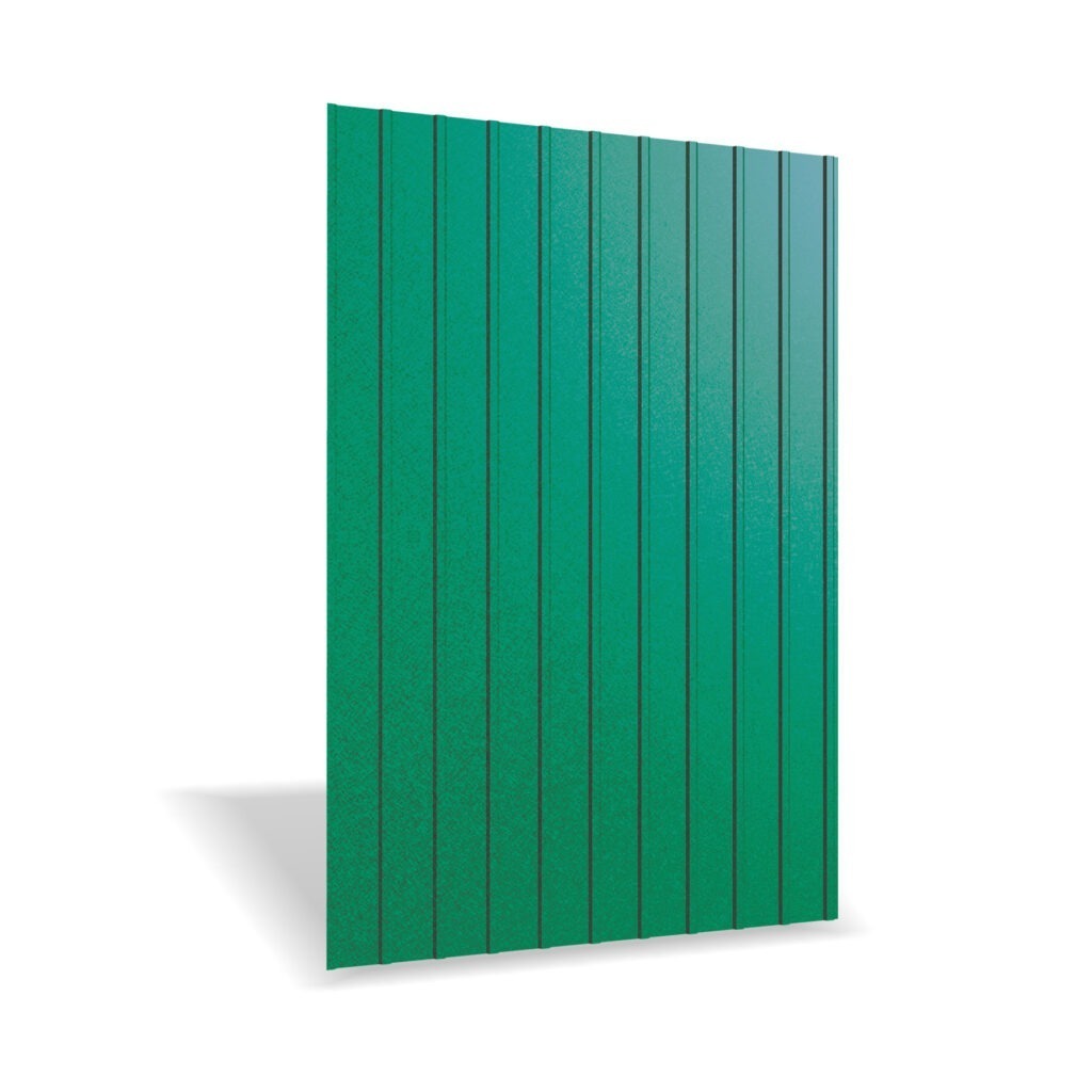 Tablă cutată RUFSTER R8A Eco – 0,45 mm – Verde RAL 6005 – Poliester mat structurat (MS)