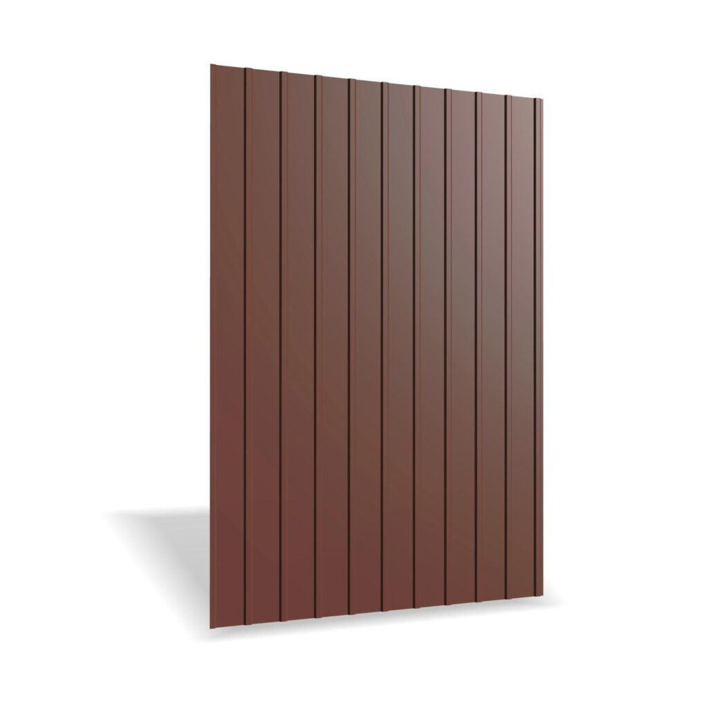 Tablă cutată RUFSTER R8A Eco – 0,45 mm – Maro RAL 8017 – Poliester lucios